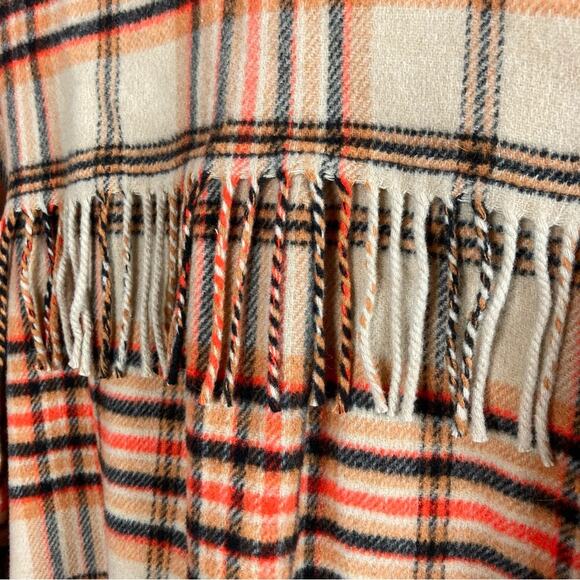 Western plaid flannel shirt jacket 1X / 2X Fringe Buscemi snap front NWT Italy - Picture 6 of 13